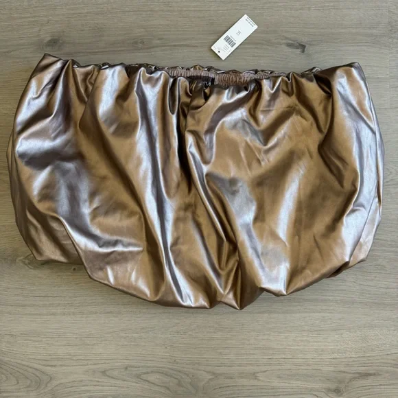 NWT Anthropologie 4SI3NNA Faux Leather Strapless Bubble Tank Size XL Party - Picture 4 of 11